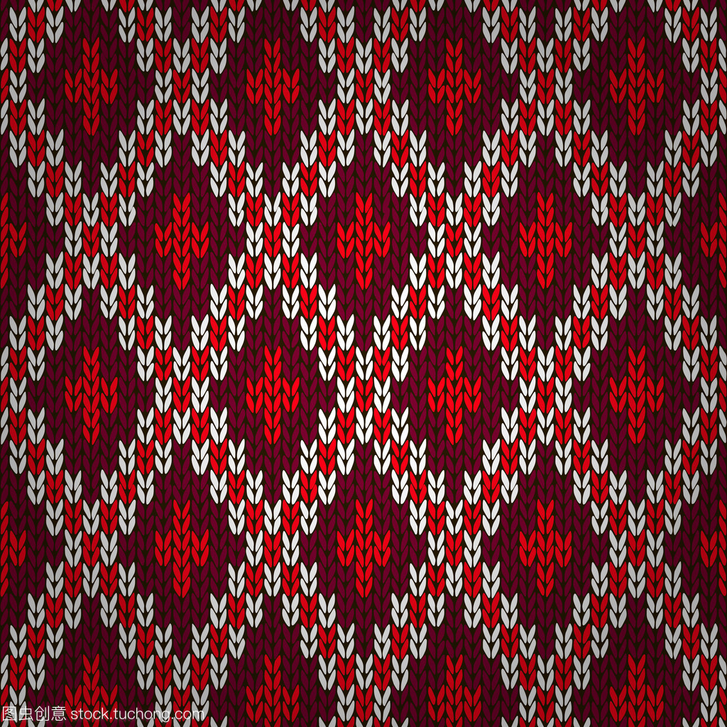 無縫紅色針織的圖案