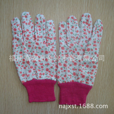 【銷售Cotton garden gloves 針織絨布手套 棉手套 型號:270】價格,廠家,圖片,防護手套,福建南安市金興手套-