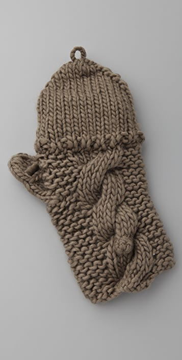 Bop Basics Pop Top 粗線針織露指手套 Shopbop時尚針織單品解析